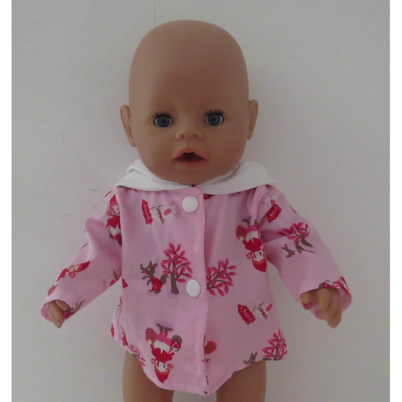 zomerjas roze roodkapje baby born 43cm