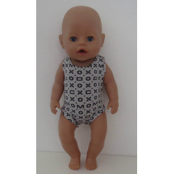 badpak grijs baby born 43cm