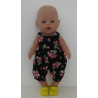 speelpakje zwart aardbeien baby born 43cm