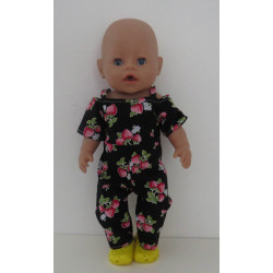 jumpsuit zwart aardbeien...