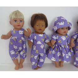 gift set lila kat baby born 43cm
