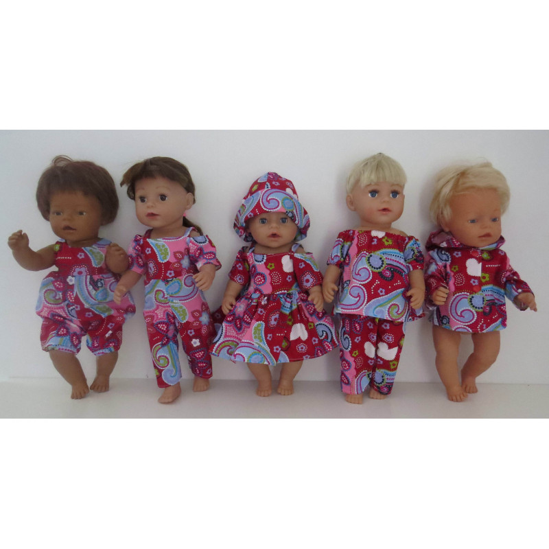 gift set rood gekleurd baby born 43cm