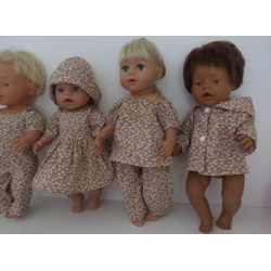 gift set bruin bloemen baby born 43cm