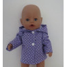 zomer jas lila stippen baby born 43cm