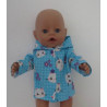 zomer jas blauw kat baby born 43cm