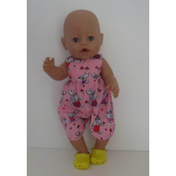 speelpakje roze konijn baby...