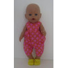 speelpakje roze ruit baby born 43cm