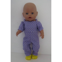 jumpsuit lila stippen baby...