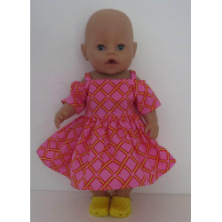 zomersejurk roze ruit baby...