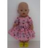 zomersejurk roze konijn baby born 43cm
