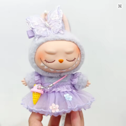 labubu lila jurk setje