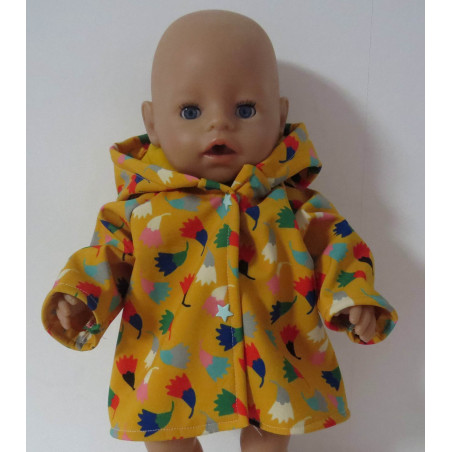 softshell winterjas geel baby born 43cm