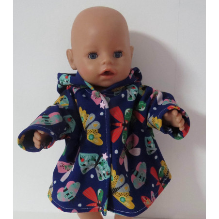 softshell winterjas vlinders baby born 43cm