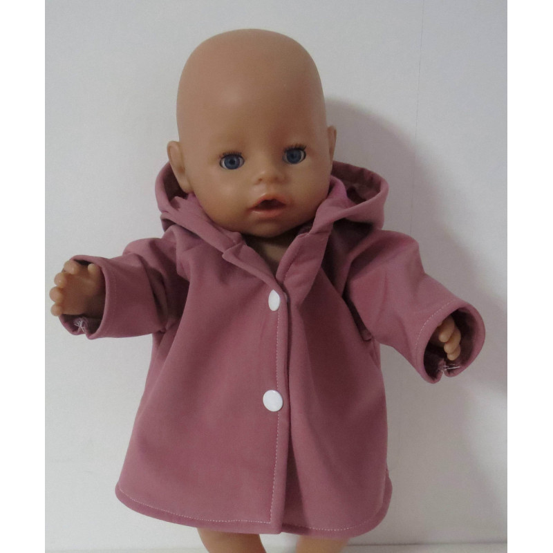 softshell winterjas oud roze baby born 43cm