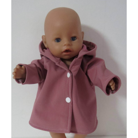 softshell winterjas oud roze baby born 43cm