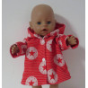 softshell winterjas rood ster baby born 43cm