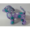 knuffel teckel lila met lila 30/25cm