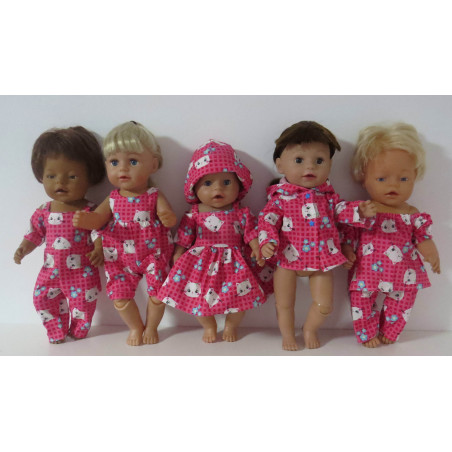 gift set roze kat baby born 43cm