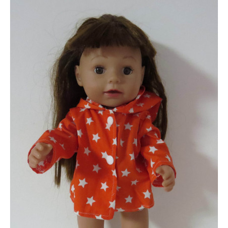 zomerse jas oranje sterren baby born 43cm