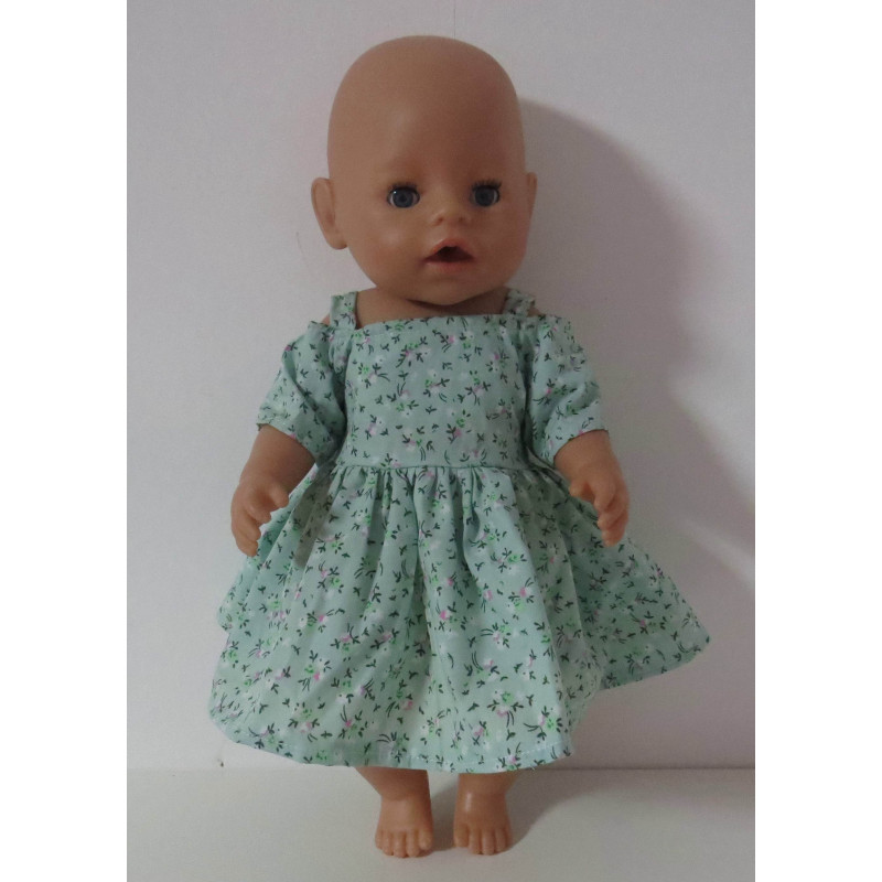 zomerse jurk bloemen baby born 43cm