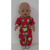 jumpsuit rood uilen baby born 43cm