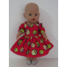 zomersejurk rood uilen baby born 43cm