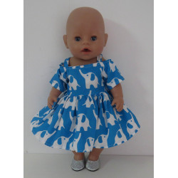 zomersejurk blauw olifanten...