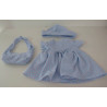 zomerjurk outfitt blauw stippen roze baby born 43cm
