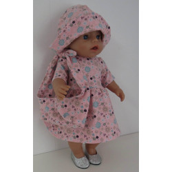 zomerjurk roze outfitt baby born 43cm
