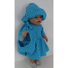 zomerjurk outfitt blauw bloemen baby born 43cm
