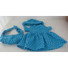 zomerjurk outfitt blauw bloemen baby born 43cm