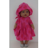 zomerjurk outfitt hard roze bloemen baby born 43cm