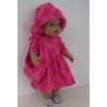 zomerjurk outfitt hard roze bloemen baby born 43cm