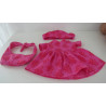 zomerjurk outfitt hard roze bloemen baby born 43cm