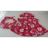 zomerjurk outfitt rood bloemen baby born 43cm