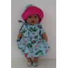 zomerjurk outfitt blauw flamingo baby born 43cm