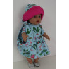 zomerjurk outfitt blauw flamingo baby born 43cm