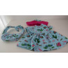 zomerjurk outfitt blauw flamingo baby born 43cm