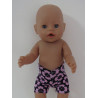 boxershort zwart bloemen roze  baby born 43cm