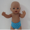 onderbroek blauw bloemen baby born 43cm