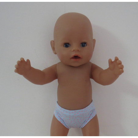 onderbroek blauw stippen roze baby born 43cm