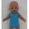 ondergoed setje blauw bloemen baby born 43cm