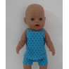 boxershort setje blauw bloemen baby born 43cm