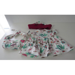 zomerjurk outfitt wit flamingo baby born 43cm