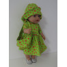 zomerjurk outfitt groen aardbeien baby born 43cm