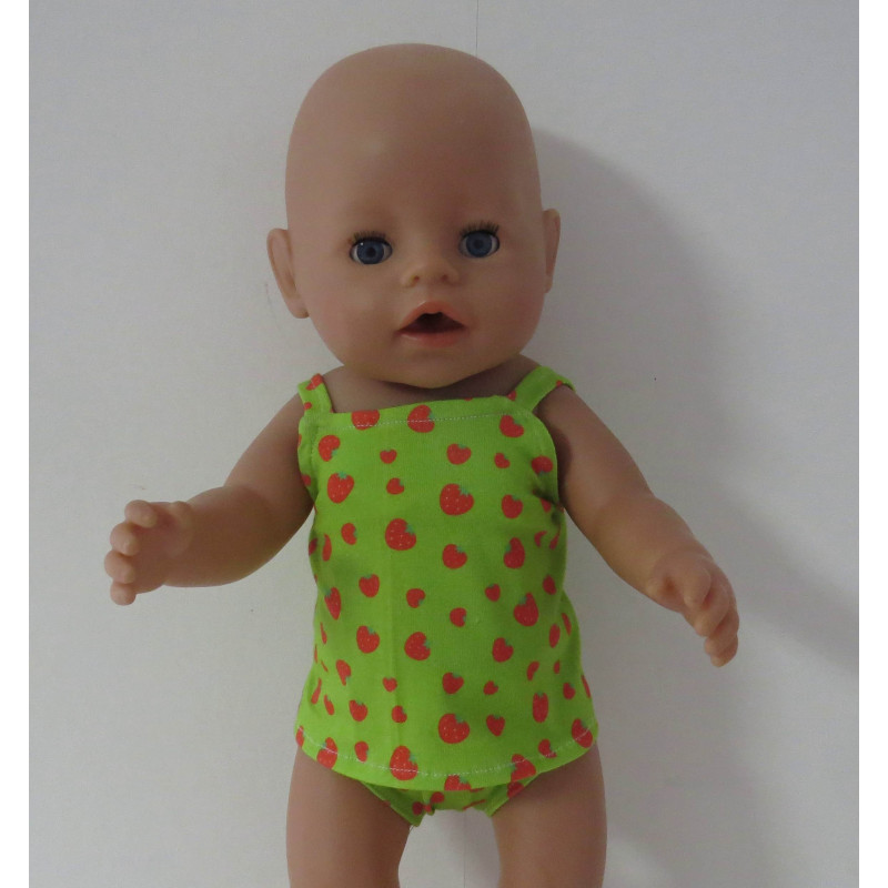 ondergoed setje groen aardbeien baby born 43cm