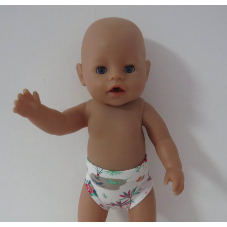 onderbroek wit flamingo baby born 43cm