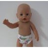 onderbroek wit flamingo baby born 43cm