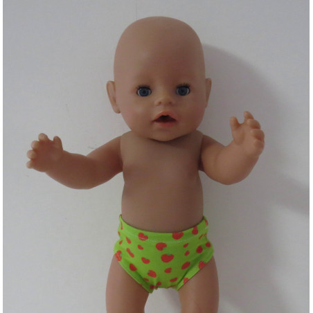 onderbroek groen aardbeien baby born 43cm