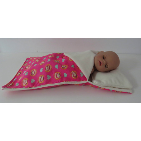 campingslaapzak hard roze aap baby born little 36cm